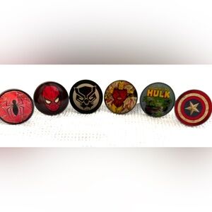 Set of 6 - Marvel Superhero Knob Set - 2 inch Round Drawer/Cabinet pulls